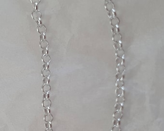 Sterling Silver Belcher Chain - 20" / 50cm Trace Chain Necklace Ideal for Pendants