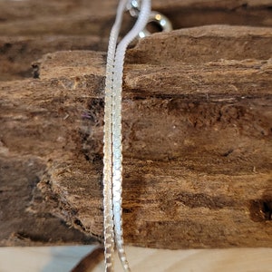 Sterling silver flat snake chain anklet. 9.5 or 11.5 extra large anklet. Omega style chain image 9