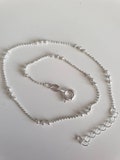 Sterling Silver Sparkle Ball Anklet Chain 10.5 inch Lightweight High Sparkle 8" - 14.5" All sizes. Made to measure. PLUS SIZE ankle chain
