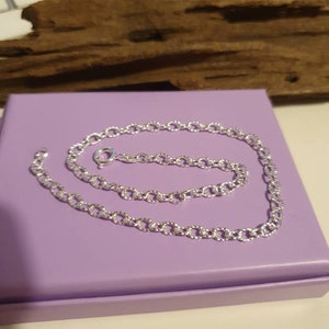 Unusual Sterling silver twisted cable Belcher anklet Available in sizes 8 and 13.5 35cm extra large anklet. Extra Small image 4