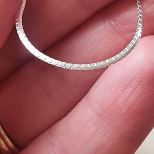 Sterling silver flat snake chain anklet. 9.5 or 11.5 extra large anklet. Omega style chain image 5