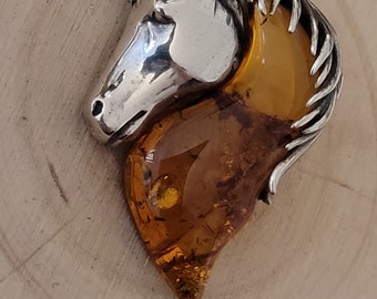Ciondolo a forma di testa di cavallo - Collana in argento sterling e