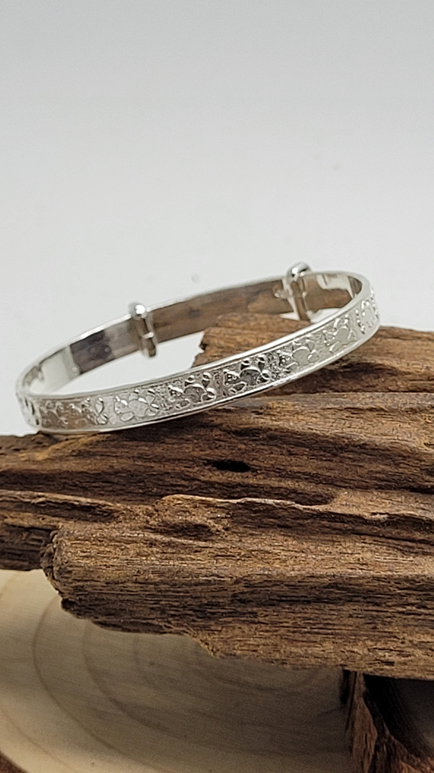 Bracciale Rigido Espandibile Per Bambino In Argento 925, Taglia Medium Baby, Con Incisione E Scatola Regalo – BN42707ID-LL-BANG