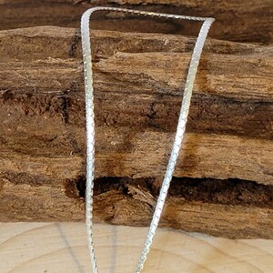 Sterling silver flat snake chain anklet. 9.5 or 11.5 extra large anklet. Omega style chain image 10