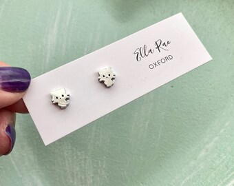 Cute Kitten Stud Earrings, Gift For Her, Cute Cat Studs, Gift for Cat Lovers, Stainless Silver