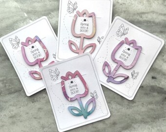Marcapáginas con forma de flor, portapáginas, regalo para amantes de los libros, día de la madre