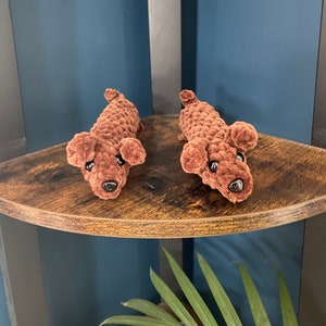 Amigurumi teckel, gehaakte teckel, worsthond