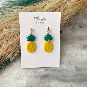 Pineapple Earrings, Polymer Clay Earrings, Summer Earrings, Fun Earrings, Gifts for Her