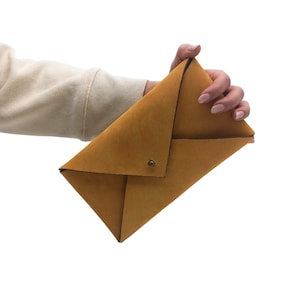 Bolsa de sobre de cuero/bolsa de fotos de cuero en colores disponibles/embalaje para fotógrafos de bodas y familiares/organizador de sobres