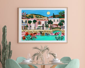 Gran Canaria Print, Canary Island Poster,  Illustrated Travel  A4 / A3 / A2