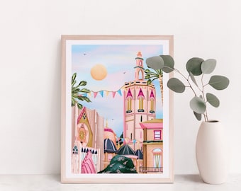 Valencia Print, Destination Poster, Travel Wall Decor