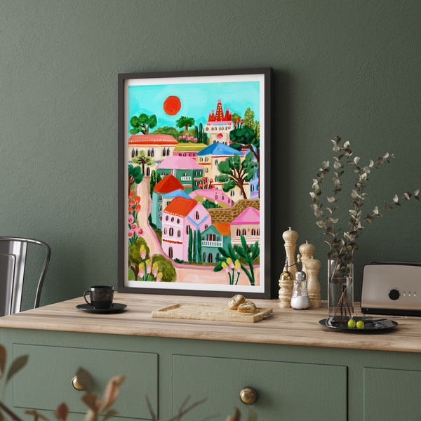 Sintra Sun, Portugal Poster, Illustriert Reise A5 / A4 / A3 / A2