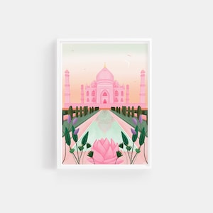 Taj Mahal Print, India Print, India Poster, India Art, Taj Mahal Art Print, India Taj Mahal, India Home Decor, India Wall Print