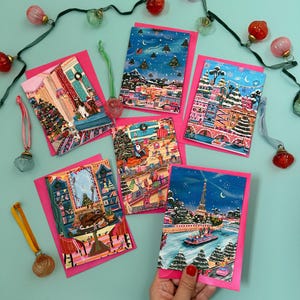 NUEVO paquete de tarjetas navideñas - juego de 6 / tarjetas ilustradas