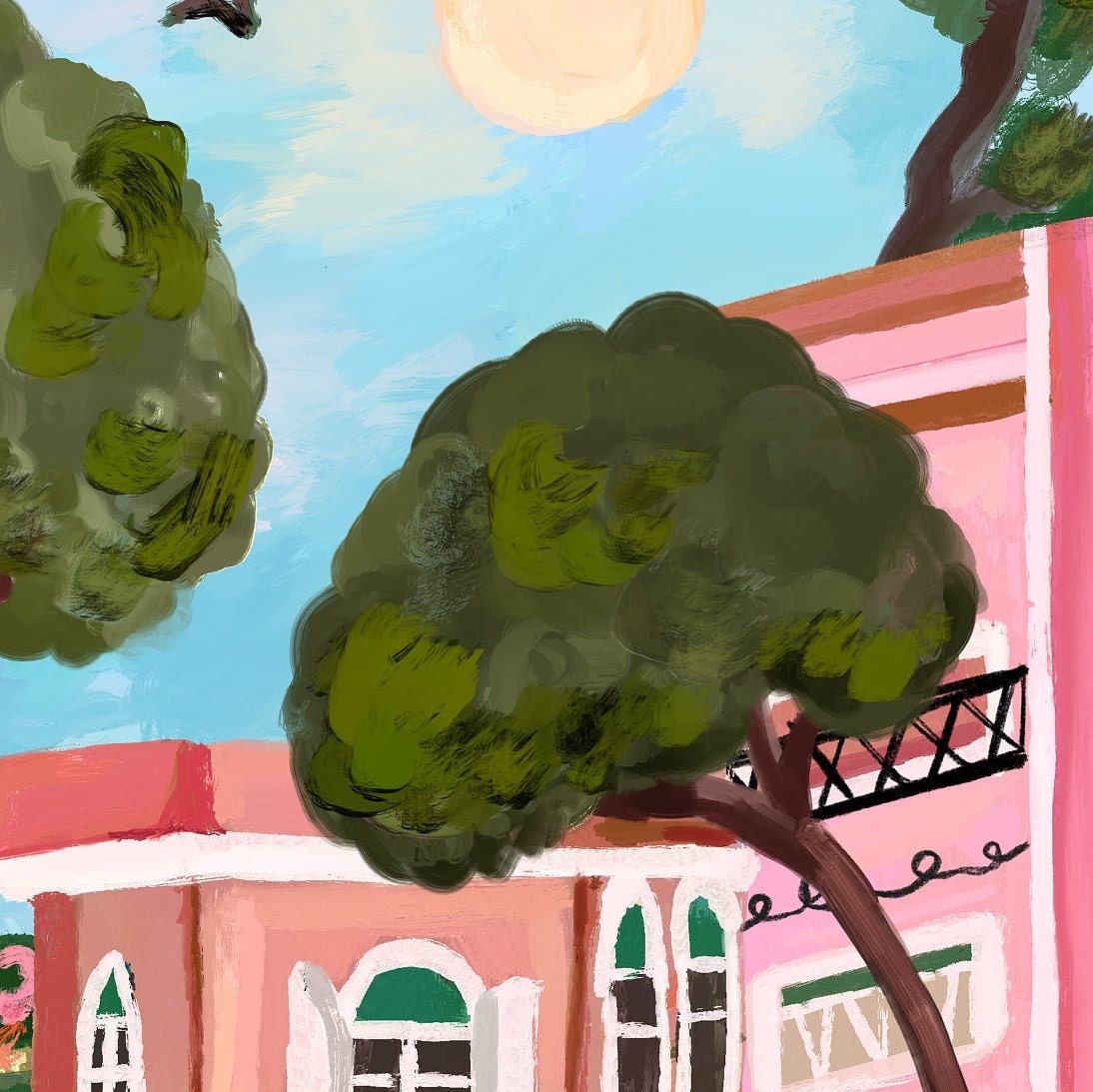 La Fleur Du Cap Print Cap Ferrat Illustrated Print French Etsy