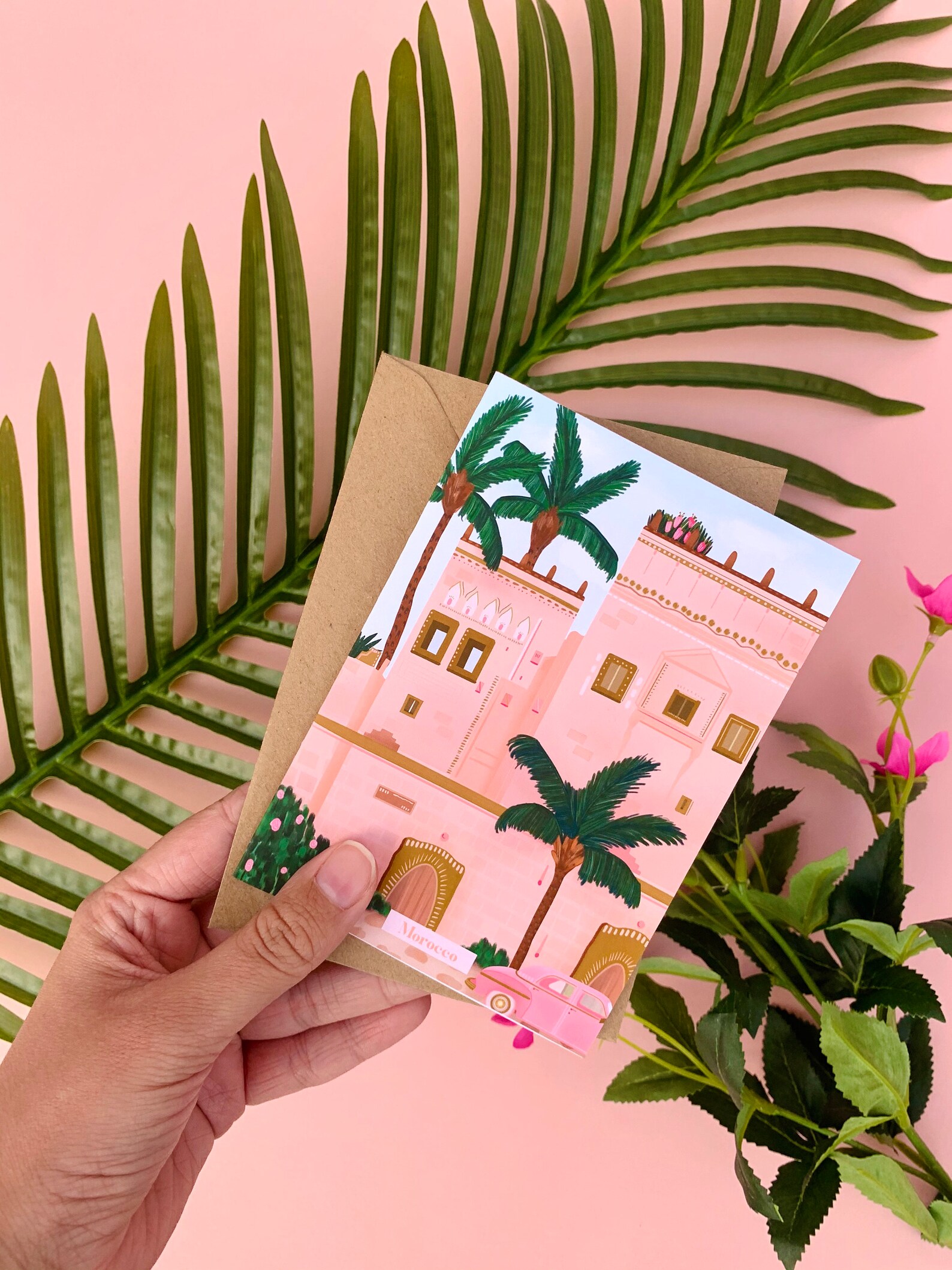 Moroccan Print Card Greeting Card Morocco Gift Card Just Etsy