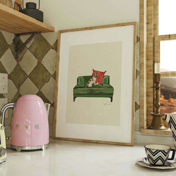Jack Russell Print | Kolekcja Dogs On Chairs | 5x7 cali / A5 / A4 / A3