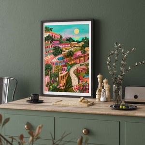Sicily Print | Taormina Poster, Italy | A5 / A4 / A3 / A2 / A1