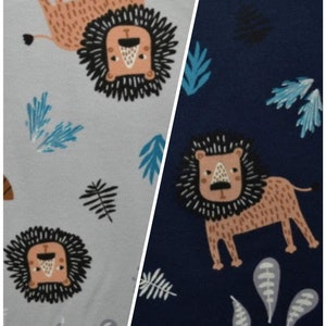 Large Print Lions OEKO-TEX Certified Cotton Jersey Fabric