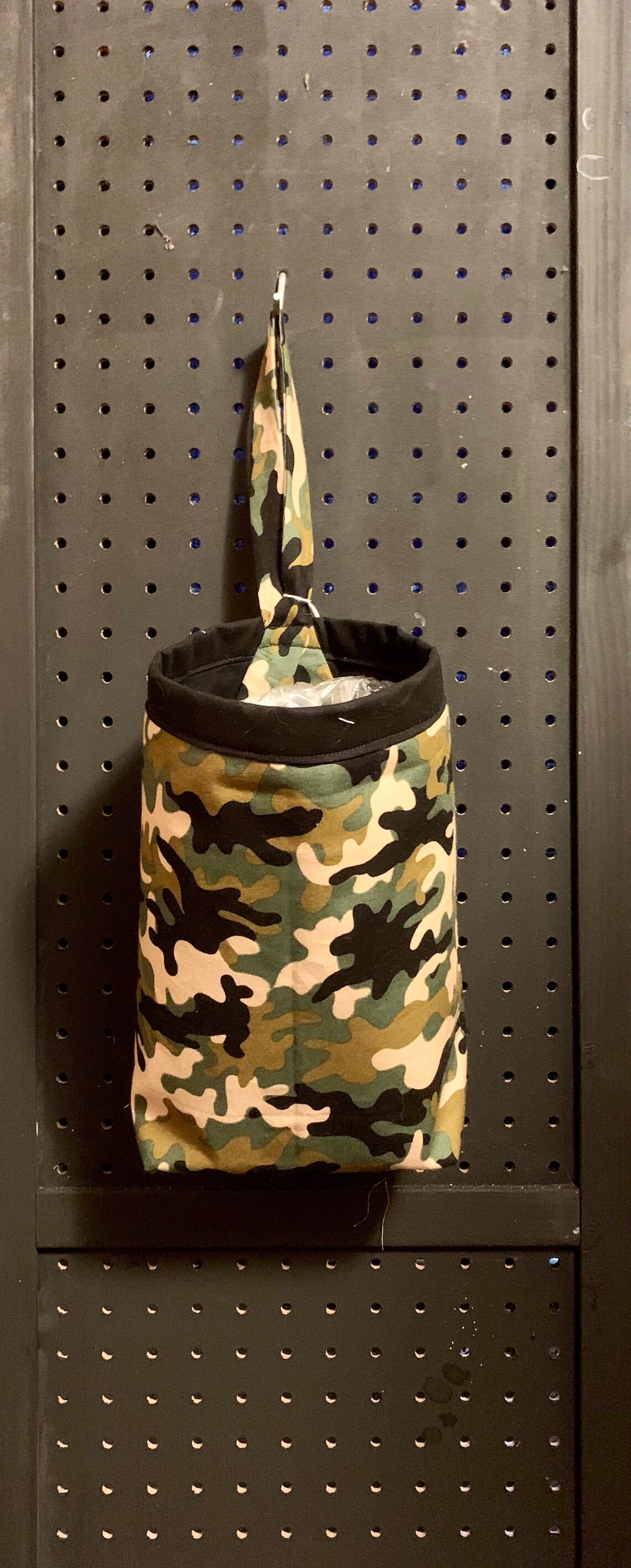 Trash can for cars in a fun camo Etsy