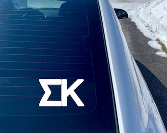 Calcomanía con letras griegas personalizada: ¡Muestre el orgullo de su hermandad o fraternidad!