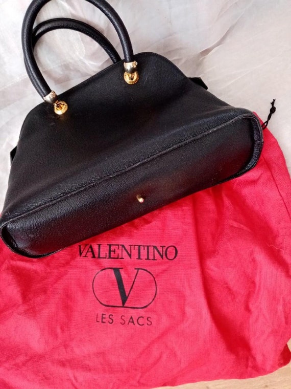 Valentino bag, Valentino black bag, Valentino leat