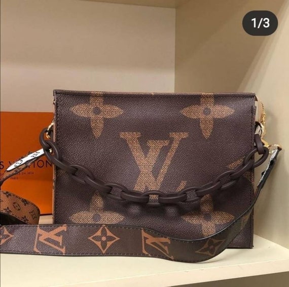crossbody LV style Bag, Genuine Leather LV Bag, Lu