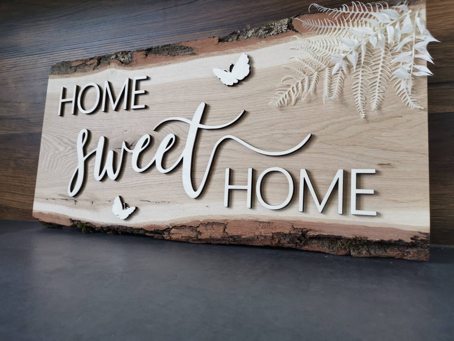 Holzschild Holzbrett aus Eiche massiv Spruch für Zuhause mit | Etsy