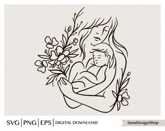 Download Mother Baby Svg Etsy