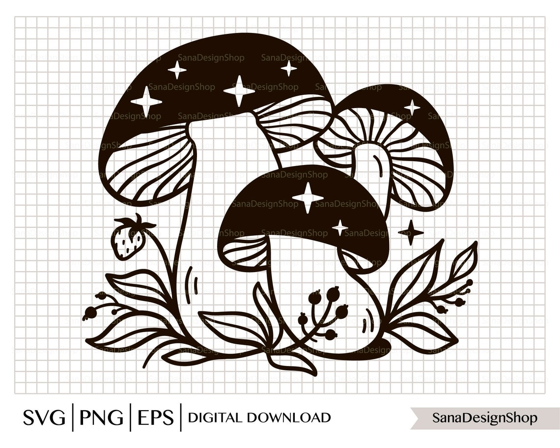 Mushroom svg, Magic mushroom, Mushroom digital, Trendy svg files for