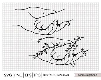 Kwiatowa łapka kota SVG: Clipart dłoni i łapek (pobieranie cyfrowe)
