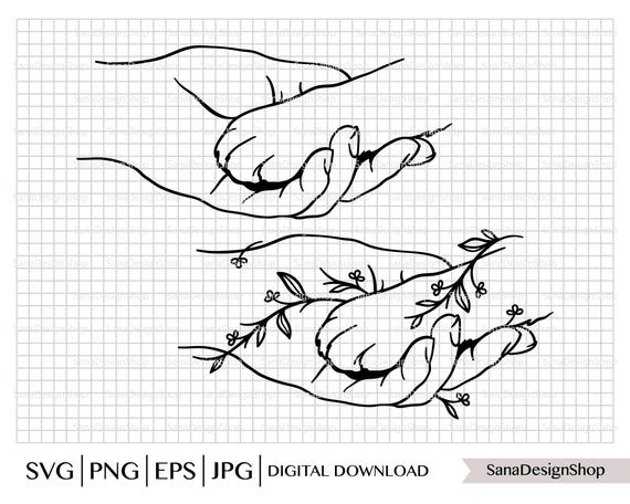Floral Cat Paw SVG: Hand & Paw Clipart (Digital Download)