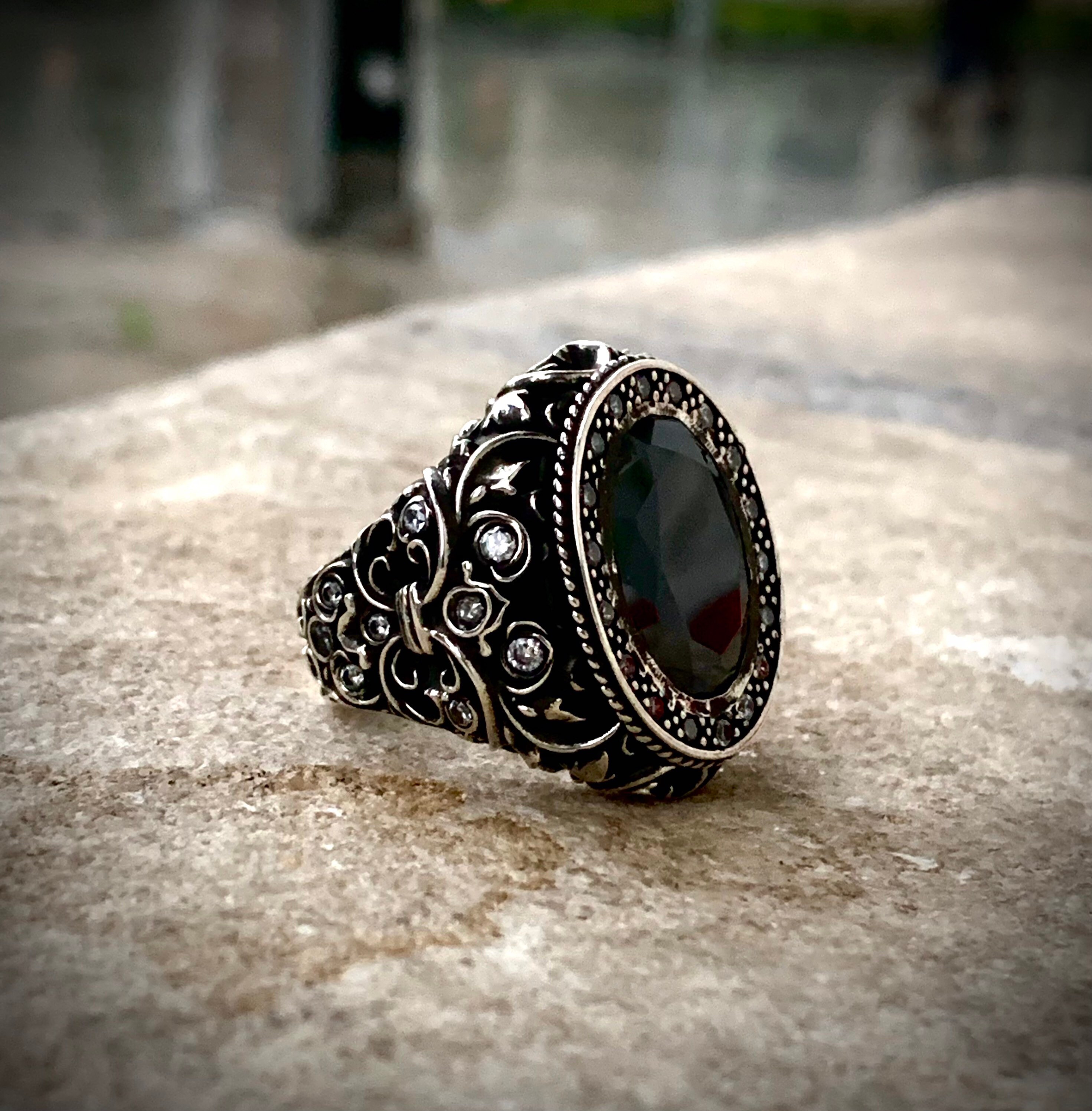 men's swarovski crystal rings