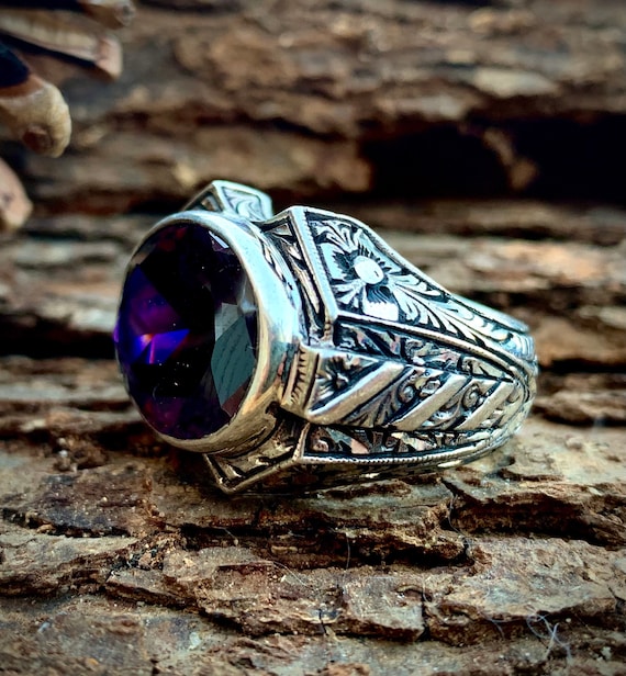 Amethyst jewelry for men deals
