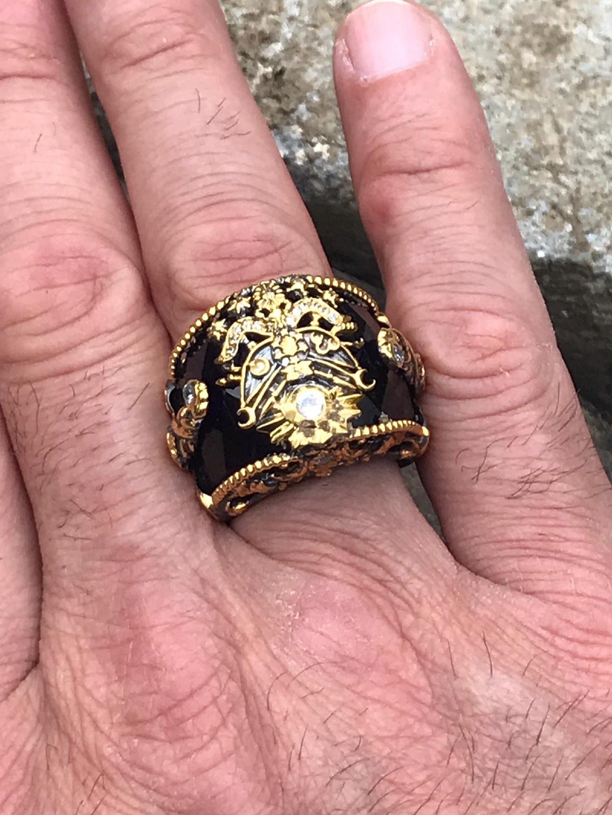 Mens Warrior Ring Sword Ring Sultan Suleyman Handmade Ring Etsy
