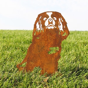 Cavalier King Charles Spaniel Corten Steel Dog Silhouette | Rust Art | Garden Décor | Pet Memorial | Spring Garden Gift | My Metal Rescue