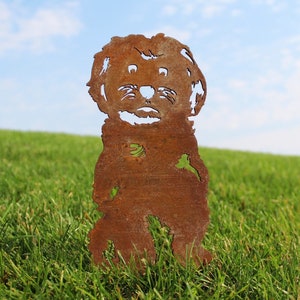 Maltese Corten Steel Dog Silhouette | Rust Art | Garden Décor | Pet Memorial | Spring Garden Gift | My Metal Rescue