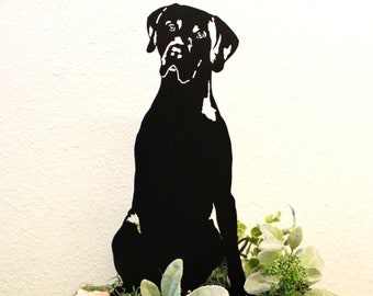 Weimaraner Black Metal Dog Silhouette | Yard Art | Garden Décor | Pet Memorial | Spring Garden Gift | My Metal Rescue