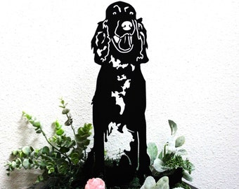 English Setter Black Metal Dog Silhouette | Yard Art | Garden Décor | Pet Memorial | Spring Garden Gift | My Metal Rescue