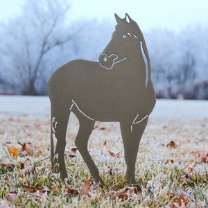 Special Edition *Gold* Horse Metal Silhouette | Yard Art | Garden Décor | Pet Memorial | Spring Garden Gift | My Metal Rescue