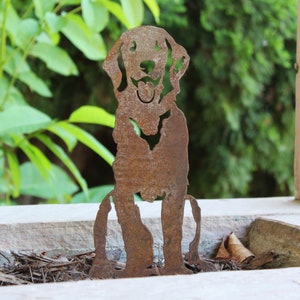 Sitting Golden Retriever Corten Steel Dog Silhouette | Rust Art | Garden Décor | Pet Memorial | Spring Garden Gift | My Metal Rescue