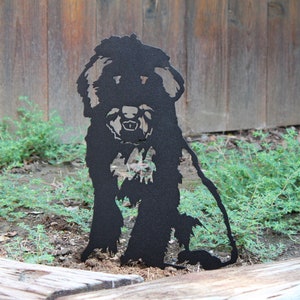 Bearded Collie Black Metal Dog Silhouette | Yard Art | Garden Décor | Pet Memorial | Spring Garden Gift | My Metal Rescue