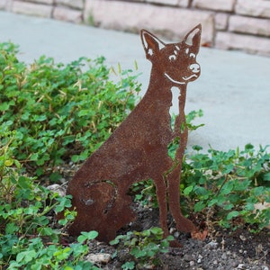 Rat Terrier Corten Steel Dog Silhouette | Rust Art | Garden Décor | Pet Memorial | Spring Garden Gift | My Metal Rescue