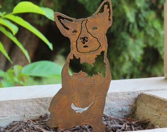 Blue Heeler Corten Steel Dog Silhouette | Rust Art | Garden Décor | Pet Memorial | Spring Garden Gift | My Metal Rescue