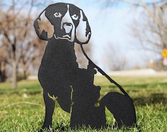 Beagle Black Metal Dog Silhouette | Yard Art | Garden Décor | Pet Memorial | Spring Garden Gift | My Metal Rescue