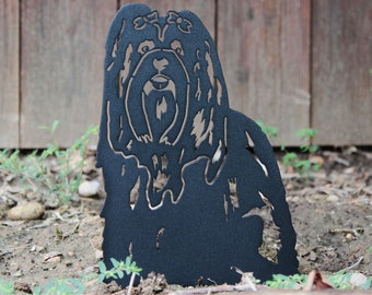 Shih Tzu Black Metal Dog Silhouette | Yard Art | Garden Décor | Pet Memorial | Spring Garden Gift | My Metal Rescue