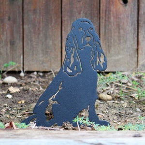 Cocker Spaniel Black Metal Dog Silhouette | Yard Art | Garden Décor | Pet Memorial | Spring Garden Gift | My Metal Rescue