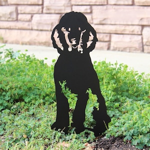 Poodle Black Metal Dog Silhouette | Yard Art | Garden Décor | Pet Memorial | Spring Garden Gift | My Metal Rescue