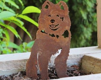 Samoyed Corten Steel Dog Silhouette | Rust Art | Garden Décor | Pet Memorial | Spring Garden Gift | My Metal Rescue