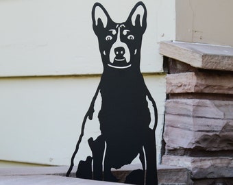 Basenji Black Metal Dog Silhouette | Yard Art | Garden Décor | Pet Memorial | Spring Garden Gift | My Metal Rescue